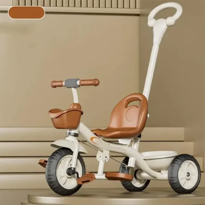 سه چرخه کودک رنگ کرم قهوه ای  کد P/KT0012/C