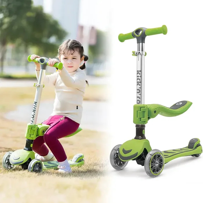 اسکوتر کودک تاشو کیک اند رول Kick and roll Scooter رنگ مشکی طلایی کد P/S6/ME