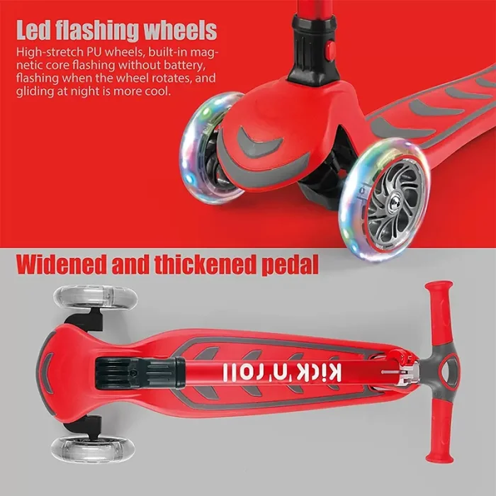 اسکوتر کودک تاشو کیک اند رول Kick and roll Scooter رنگ سبز کد P/S6/SA