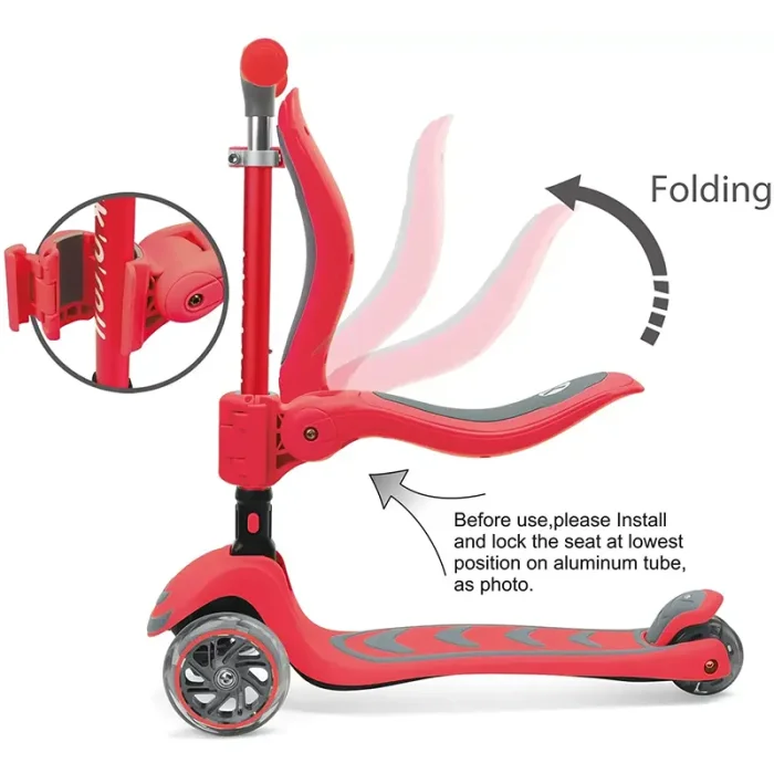 اسکوتر کودک تاشو کیک اند رول Kick and roll Scooter رنگ سبز کد P/S6/SA