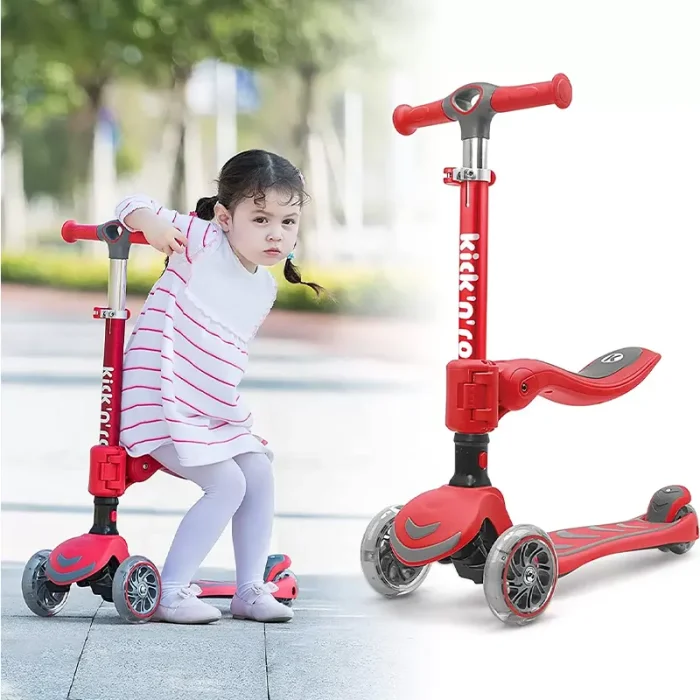 اسکوتر کودک تاشو کیک اند رول Kick and roll Scooter رنگ سبز کد P/S6/SA