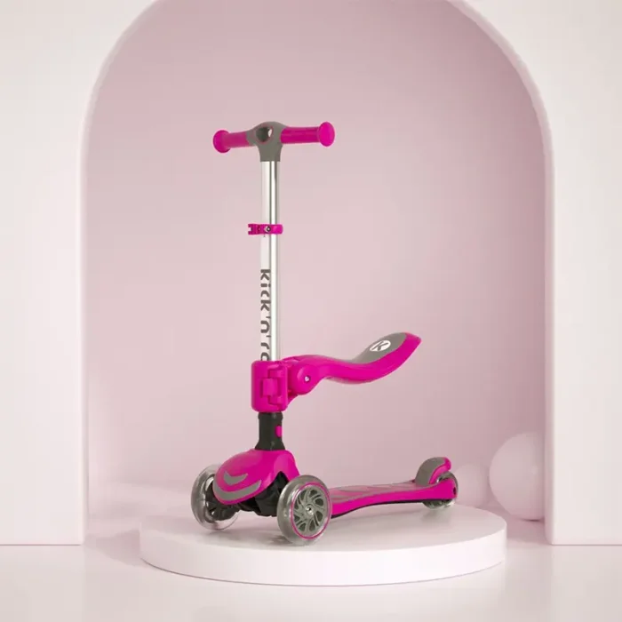 اسکوتر کودک تاشو کیک اند رول Kick and roll Scooter رنگ صورتی کد P/S6 2in1/SU
