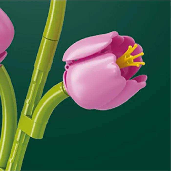 لگو آیکون مدل گل شاخه ای 69 تکه مدل لاله کد 601283