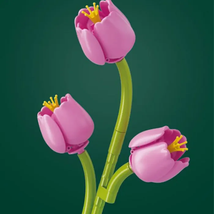 لگو آیکون مدل گل شاخه ای 69 تکه مدل لاله کد 601283