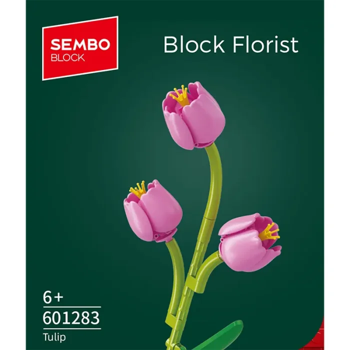 لگو آیکون مدل گل شاخه ای 69 تکه مدل لاله کد 601283