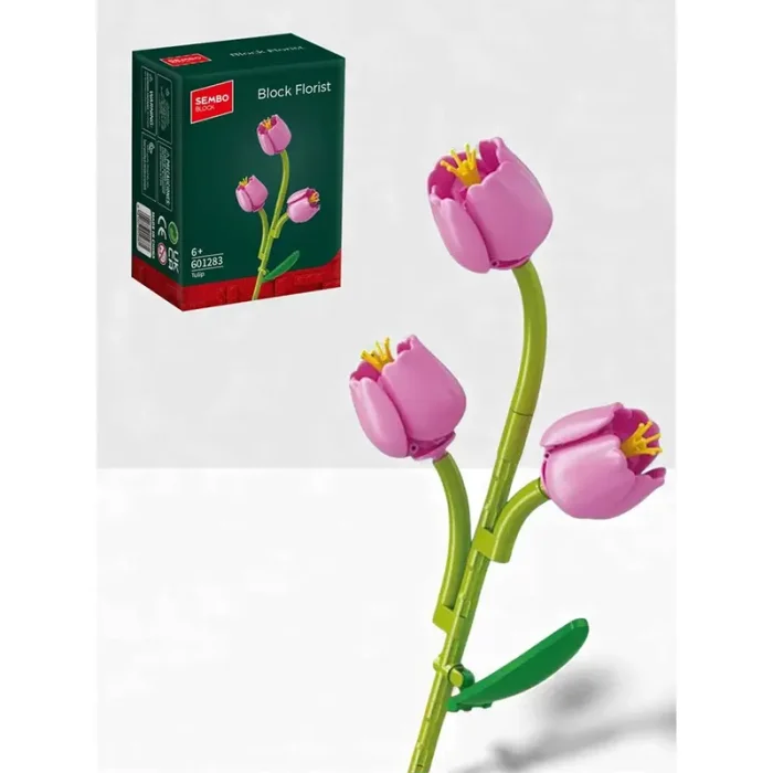 لگو آیکون مدل گل شاخه ای 69 تکه مدل لاله کد 601283