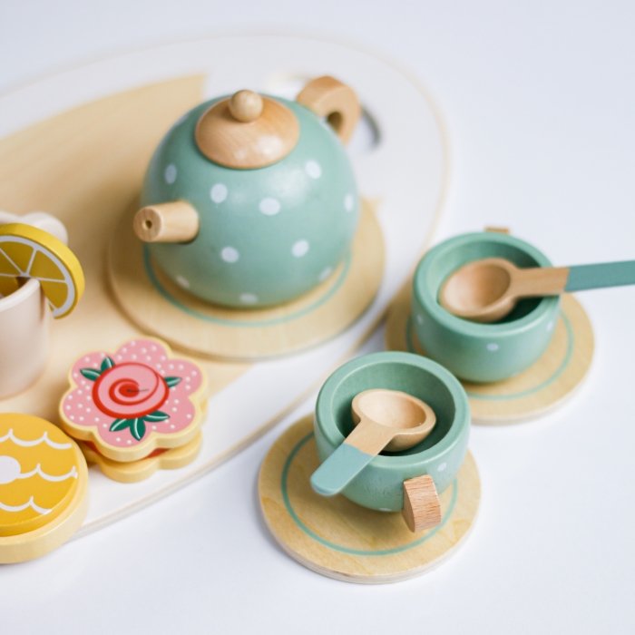 اسباب بازی ست چای خوری چوبی 15 تکه کد 0145