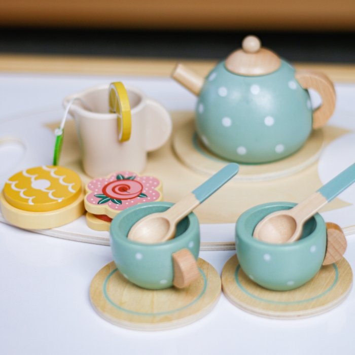 اسباب بازی ست چای خوری چوبی 15 تکه کد 0145