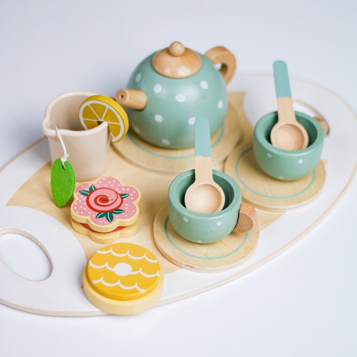 اسباب بازی ست چای خوری چوبی 15 تکه کد 0145