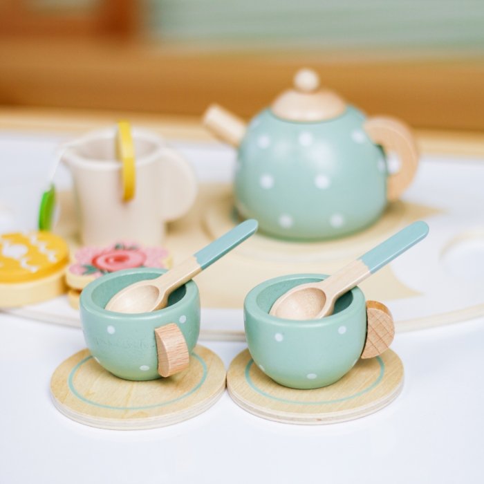 اسباب بازی ست چای خوری چوبی 15 تکه کد 0145
