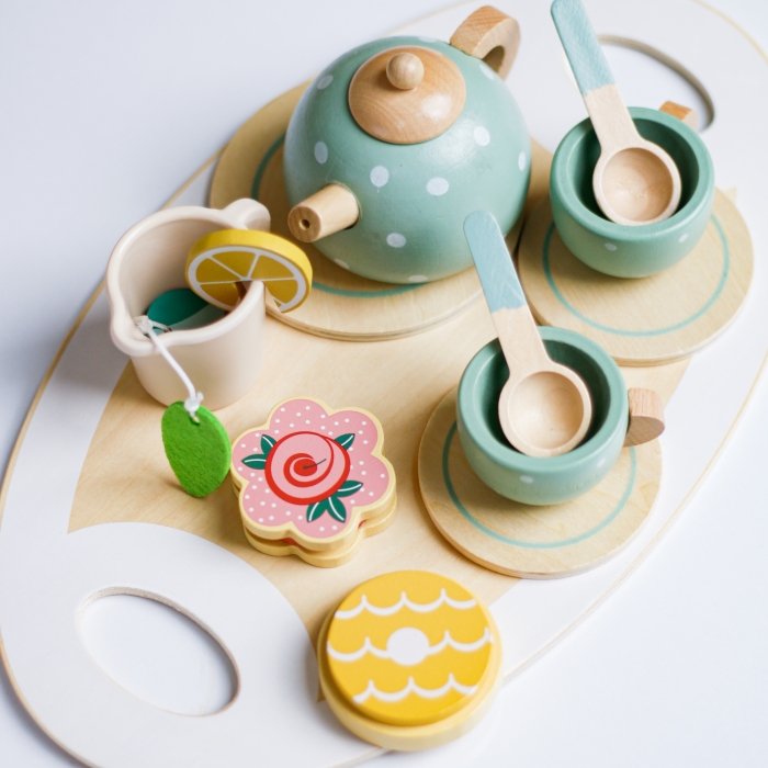 اسباب بازی ست چای خوری چوبی 15 تکه کد 0145