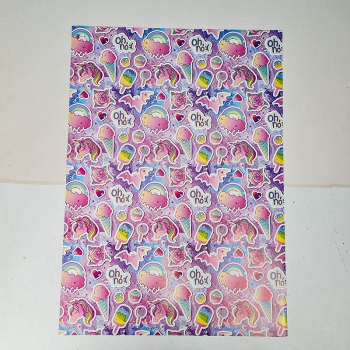 کاغذ کادو یک رو طرح  اسب یونیکورن کد P/700/A