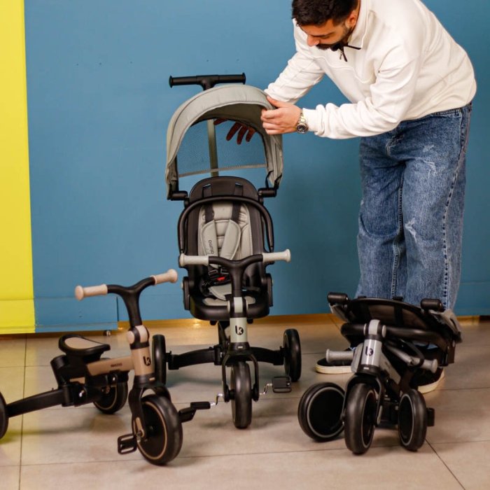 سه چرخه کودک 8 در 1 کیکابو مدل آلوما  Kikkaboo Aluma کد 2231