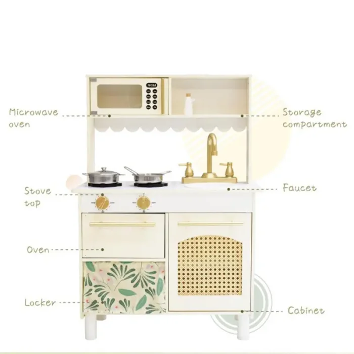 آشپزخانه چوبی کودک طرح ایکیا رنگ سفید کد 6154097