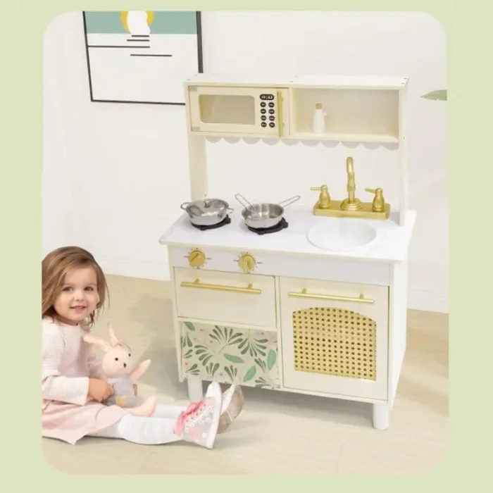 آشپزخانه چوبی کودک طرح ایکیا رنگ سفید کد 6154097