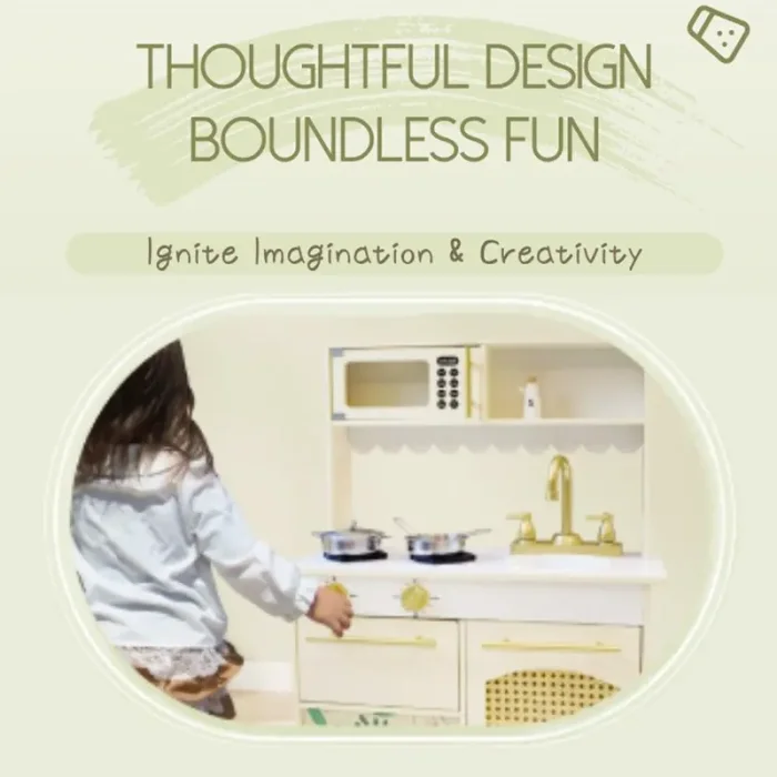 آشپزخانه چوبی کودک طرح ایکیا رنگ سفید کد 6154097