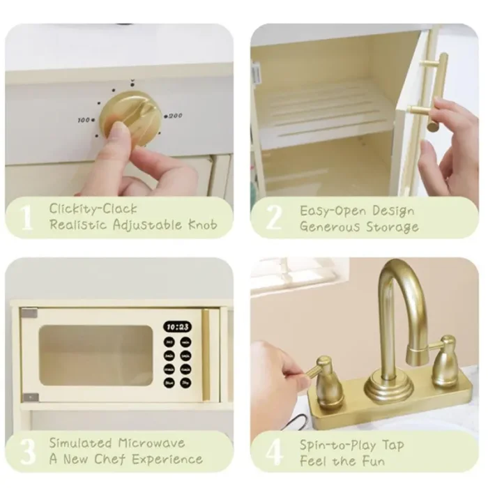 آشپزخانه چوبی کودک طرح ایکیا رنگ سفید کد 6154097