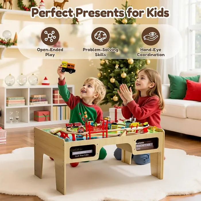 میز بازی چوبی مدل ریل قطار کد FBTS001