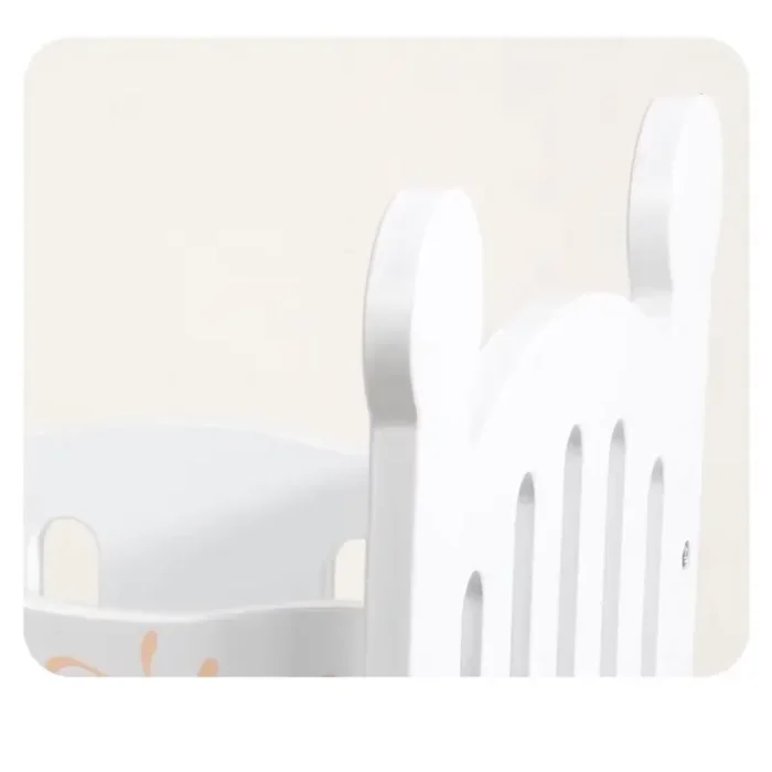 گهواره عروسک چوبی رنگ سفید کد MMM997