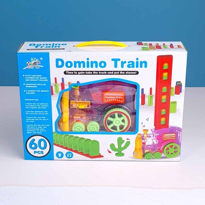 اسباب بازی قطار دومینو ساز 60 عددی کد GD6004