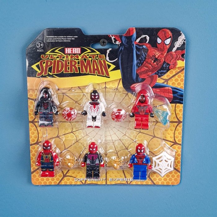 مینی فیگور 6 عددی طرح اسپایدرمن کد 22639