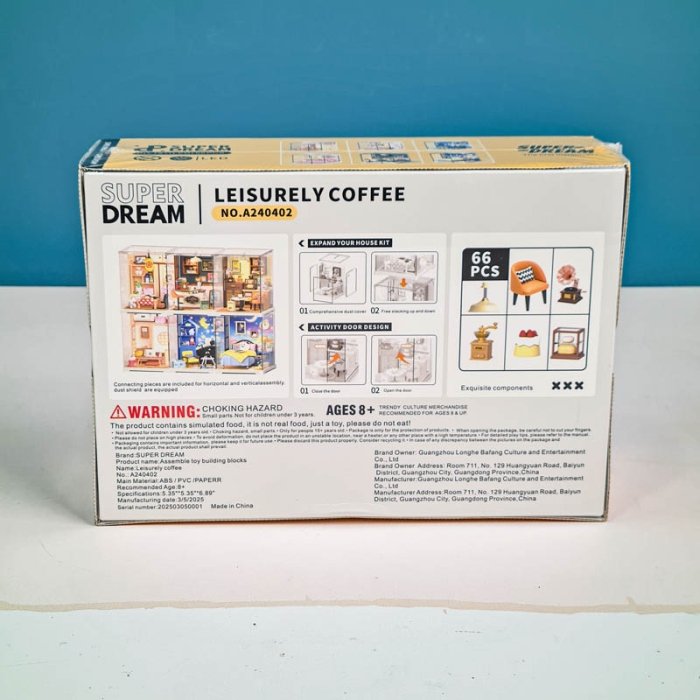 کیت خانه سازی مینیاتوری 66 تکه مدل کافی شاپ کد A240402