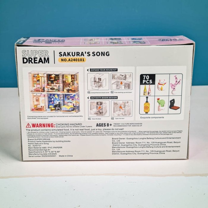 کیت خانه سازی مینیاتوری 70 تکه مدل اتاق غذاخوری کد A240101