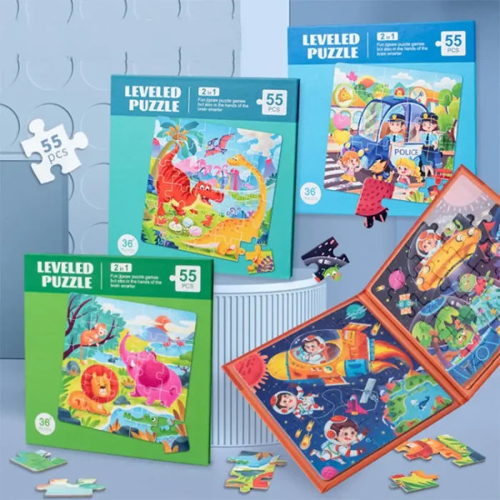 کتاب پازلی مگنتی 55 تکه 2 در 1 کد MZL3311