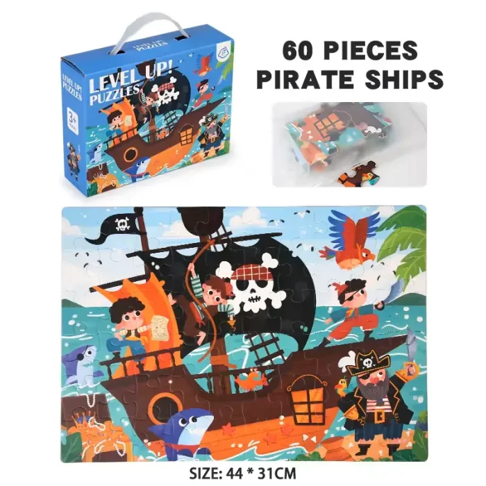 پازل کودک 24 تکه مدل فضانوردان کوچک کد 085037