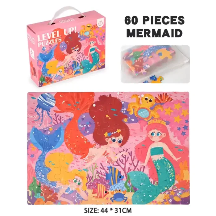 پازل کودک 24 تکه مدل فضانوردان کوچک کد 085037