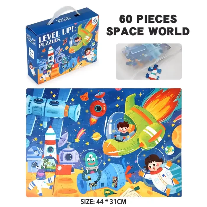 پازل کودک 24 تکه مدل فضانوردان کوچک کد 085037
