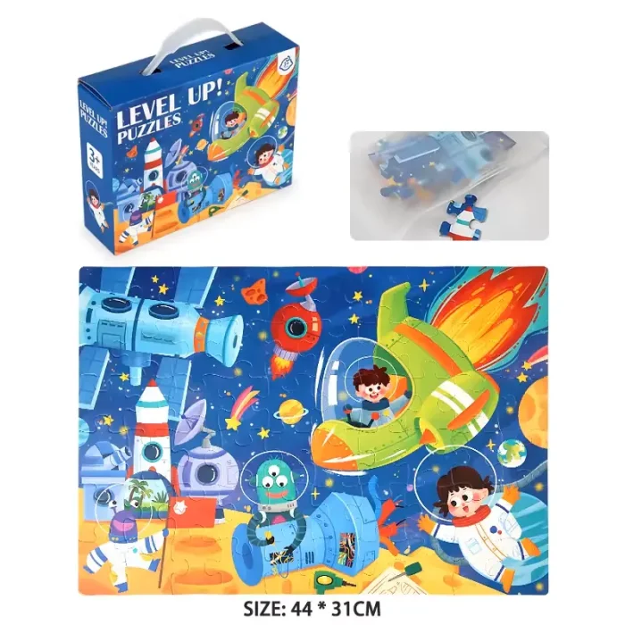 پازل کودک 24 تکه مدل فضانوردان کوچک کد 085037