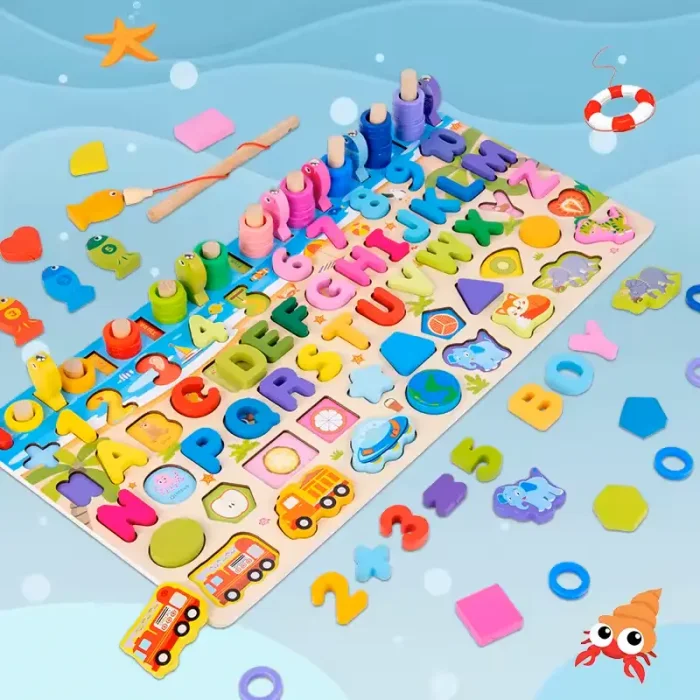 اسباب بازی چوبی تخته لگاریتمی مونته سوری 7 در 1 کد 5561840