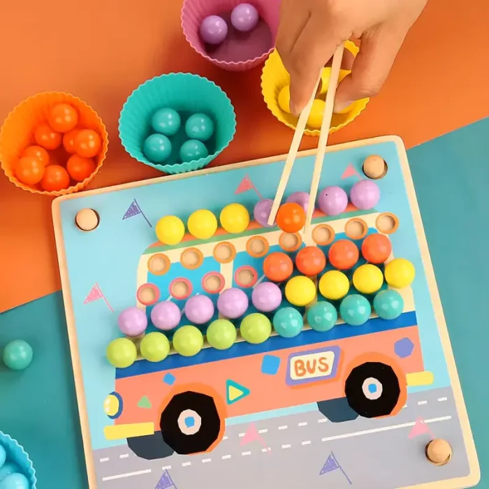 اسباب بازی مونته سوری جایگذاری مهره های رنگی کد YF055