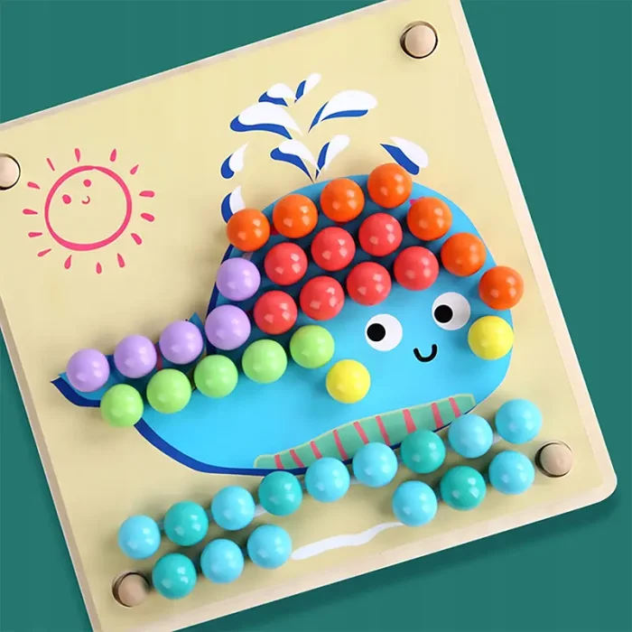 اسباب بازی مونته سوری جایگذاری با انبر طرح حیوانات 40 تکه کد QIYI