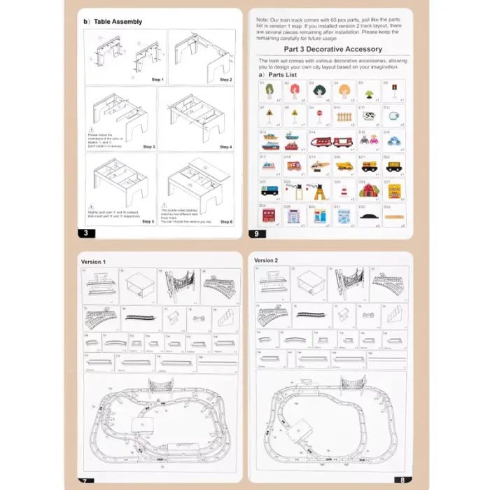 میز قطار بازی چوبی FlyingBoom Train Table Set کد FBTS001