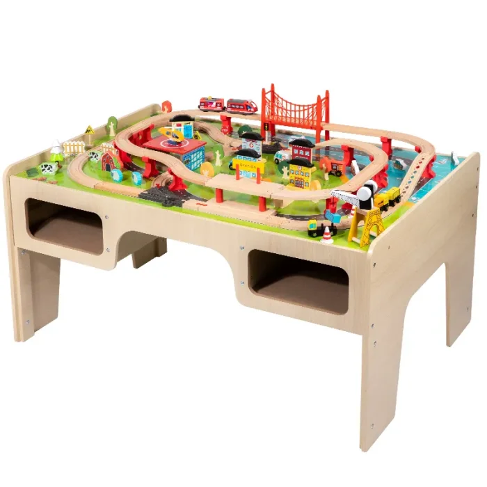میز قطار بازی چوبی FlyingBoom Train Table Set کد FBTS001