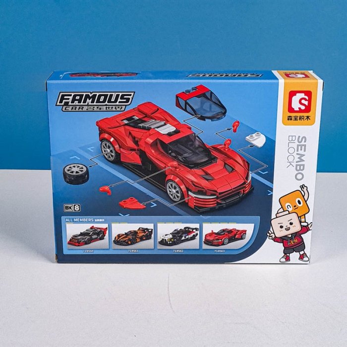 لگو ماشین مسابقه 336 تکه رنگ قرمز کد 714563