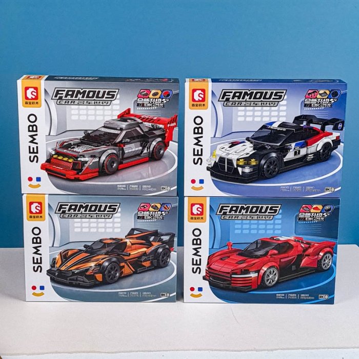 لگو ماشین مسابقه 303 تکه رنگ مشکی نارنجی کد 714561