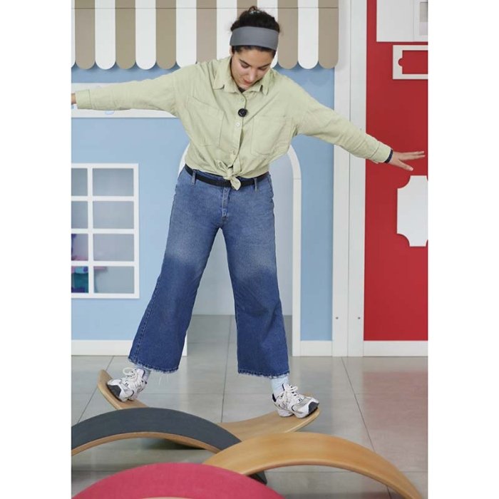 تخته تعادلی چوبی سایز بزرگ با زیره مشکی curvy مدل P/5555/ME