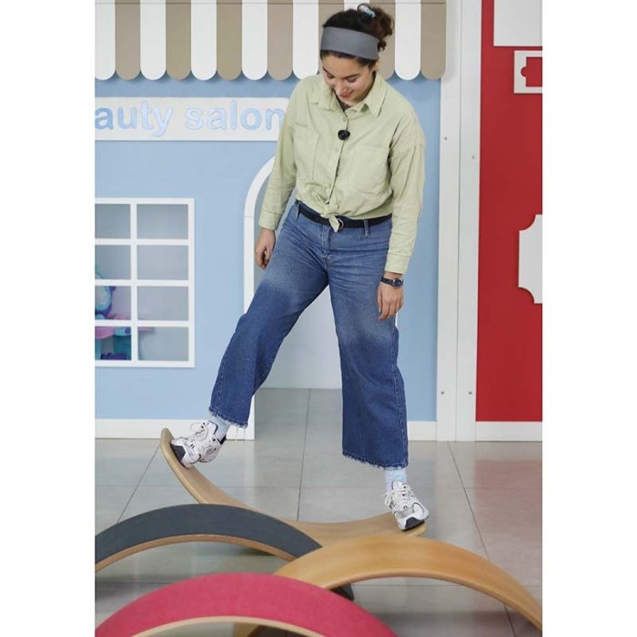 تخته تعادلی چوبی سایز بزرگ با زیره صورتی curvy مدل P/5555/GH