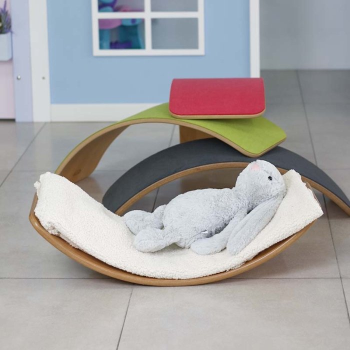 تخته تعادلی چوبی سایز بزرگ با زیره سبز کمرنگ curvy مدل P/5555/SA