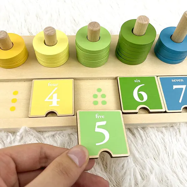 اسباب بازی چوبی تخته لگاریتمی مونته سوری 6 در 1 کد KMBL220842