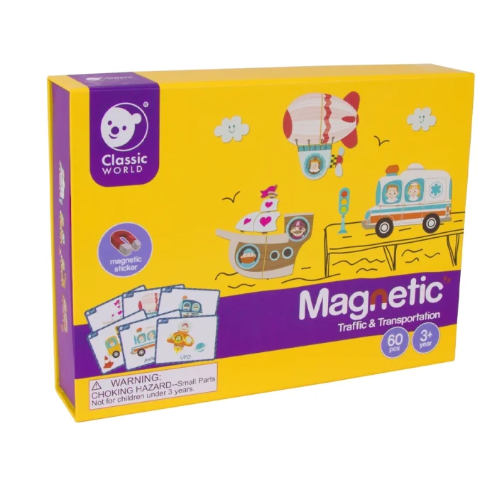 پازل مگنتی کلاسیک ورلد مدل حمل و نقل Classic World Magnetic Traffic&Transportation کد 20026