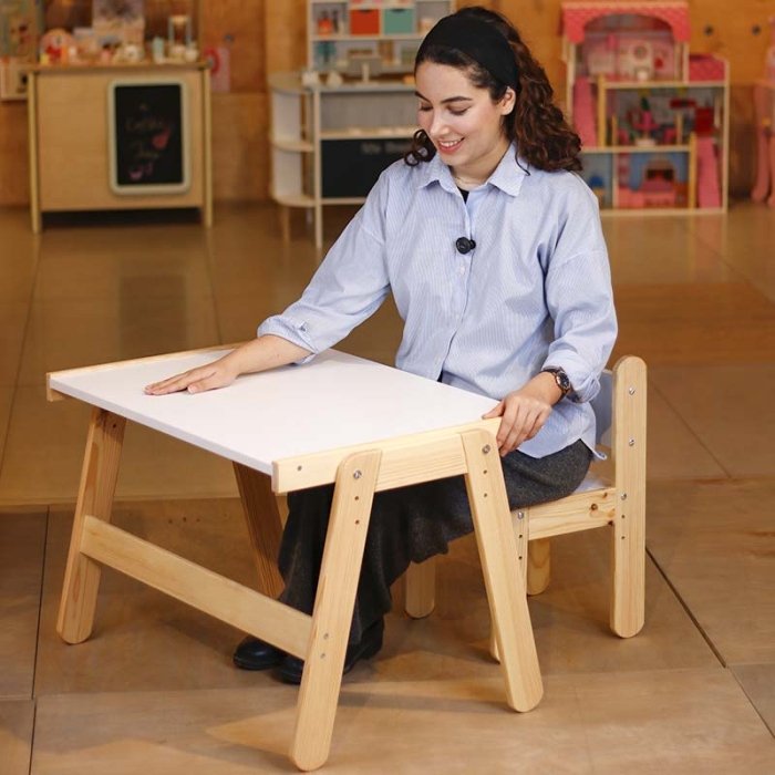 میز و صندلی کودک چوبی کد 7076616