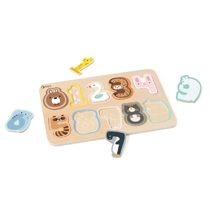 پازل چوبی اعداد کلاسیک ورد Classic World Number Puzzle کد 40064