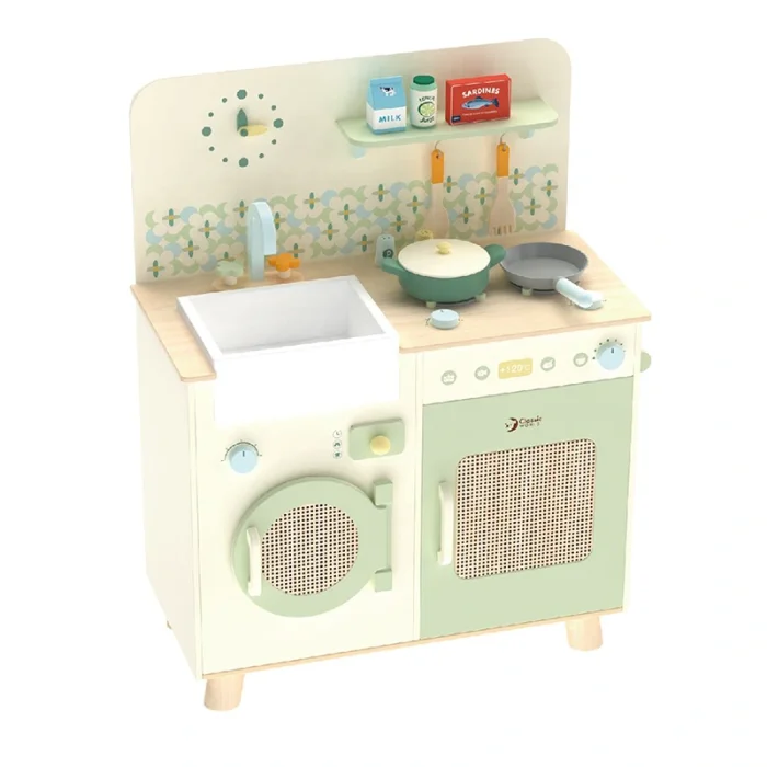 آشپزخانه کودک چوبی کلاسیک ورلد Natural Kitchen classic world کد 50641
