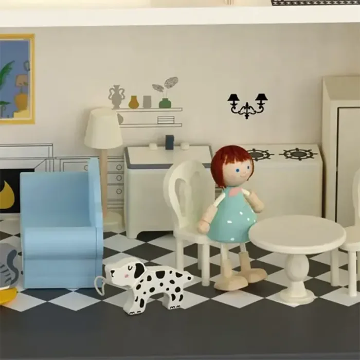 خانه عروسک چوبی کلاسیک ورلد Cozy Cottage Classic World کد  50638