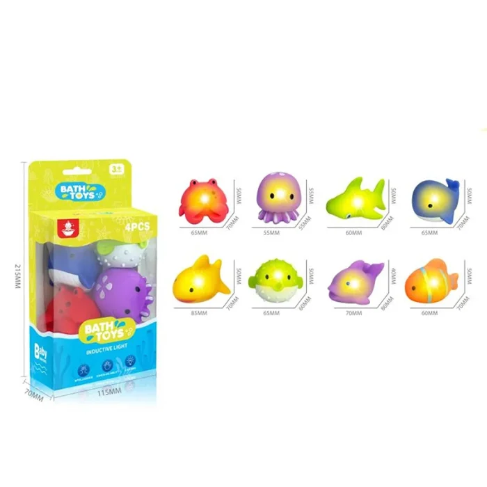 اسباب بازی حمام پوپت حیوانات اقیانوس 4 تکه کد RF122