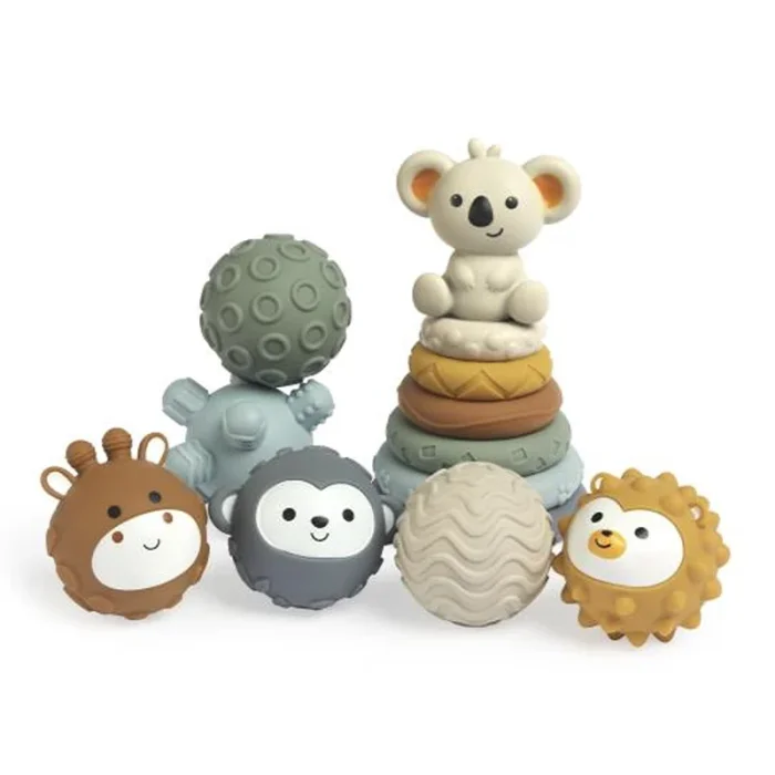 اسباب بازی ست برج سیلیکونی با توپ حسی طرح کوآلا کد TB01924080157